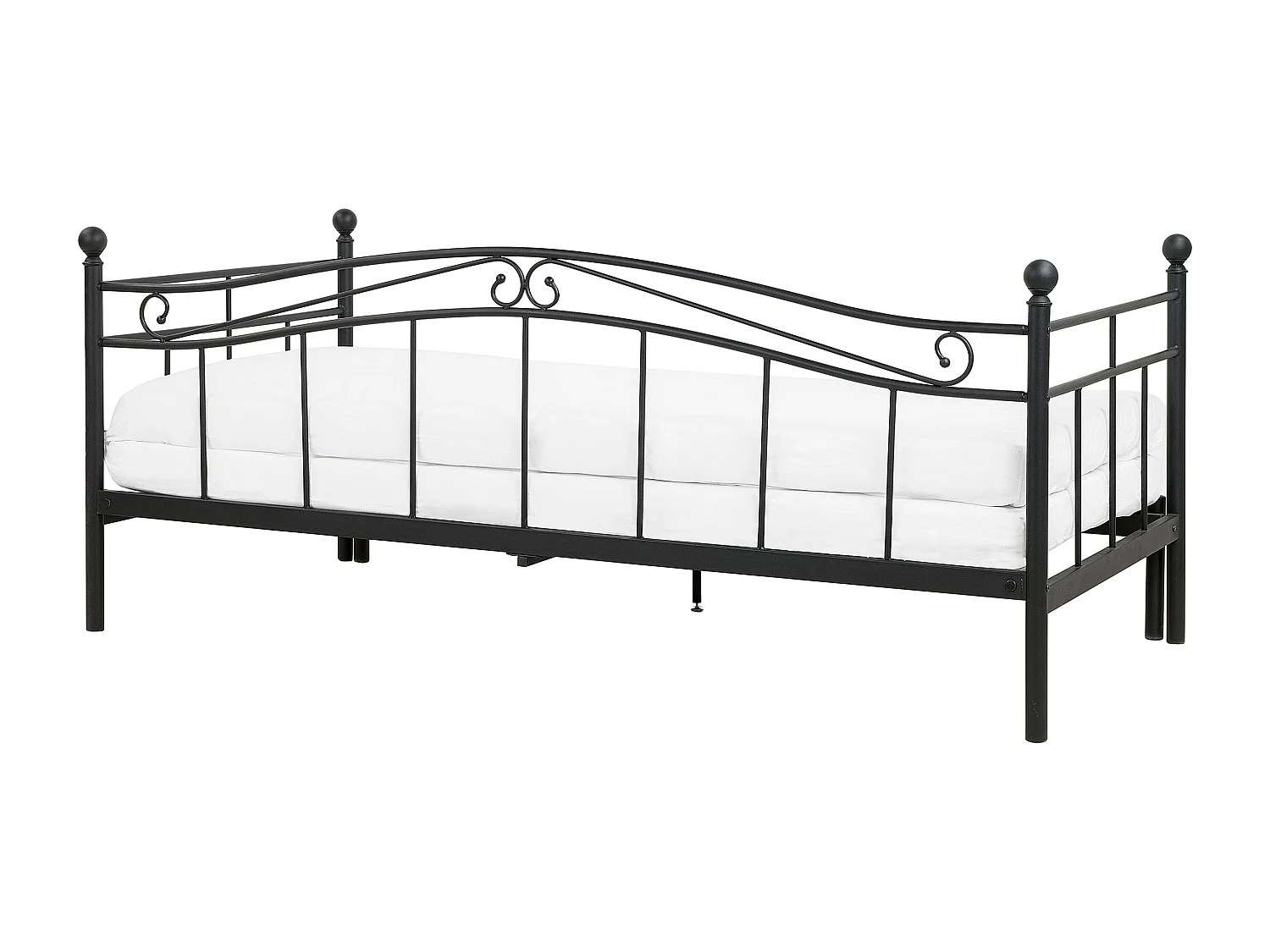 Onderschuifbed Metaal TULLE 90 x 200 cm Zwart