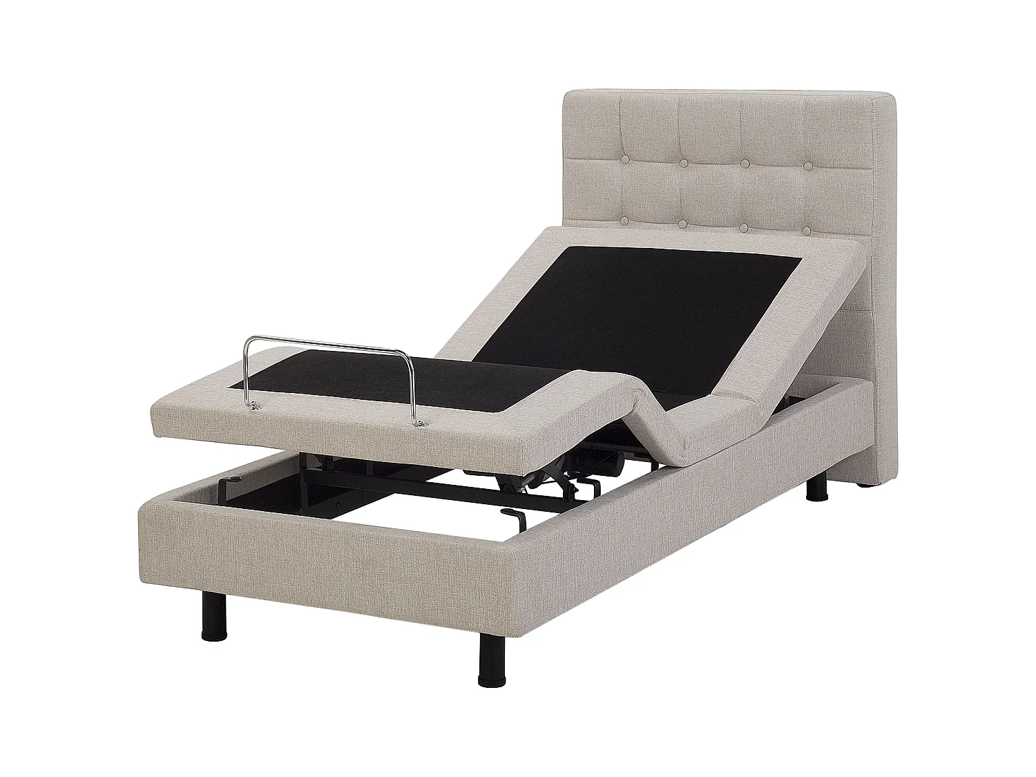 Lit réglable Tissu DUKE 90 x 200 cm Beige