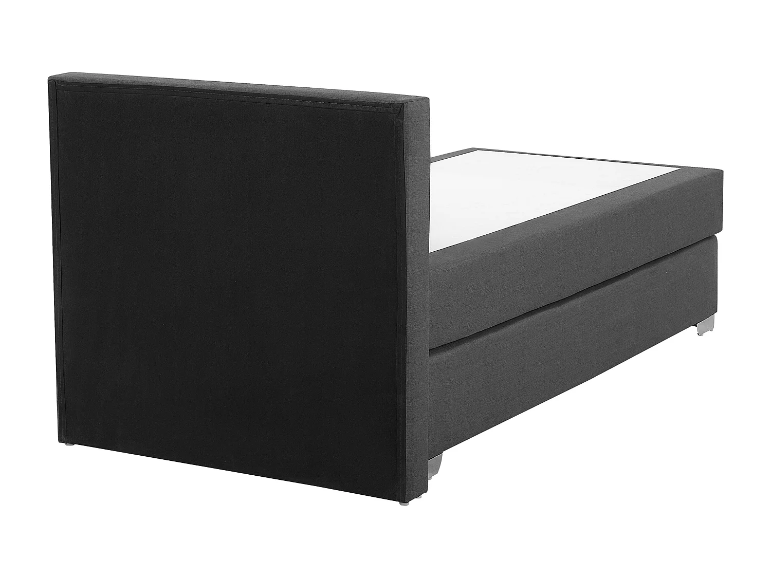 Lit Boxspring Tissu PRESIDENT 90 x 200 cm Gris foncé