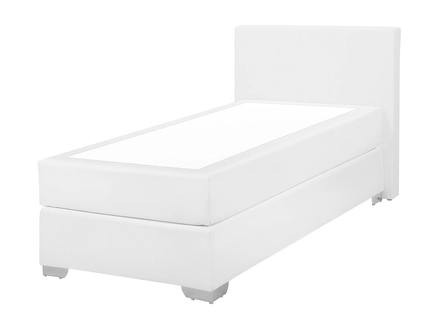 Boxspring Kunstleer PRESIDENT 90 x 200 cm Wit