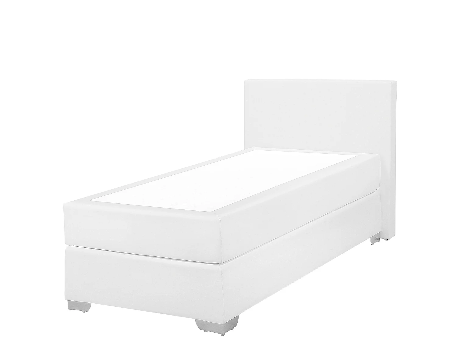 Boxspring Kunstleer PRESIDENT 90 x 200 cm Wit