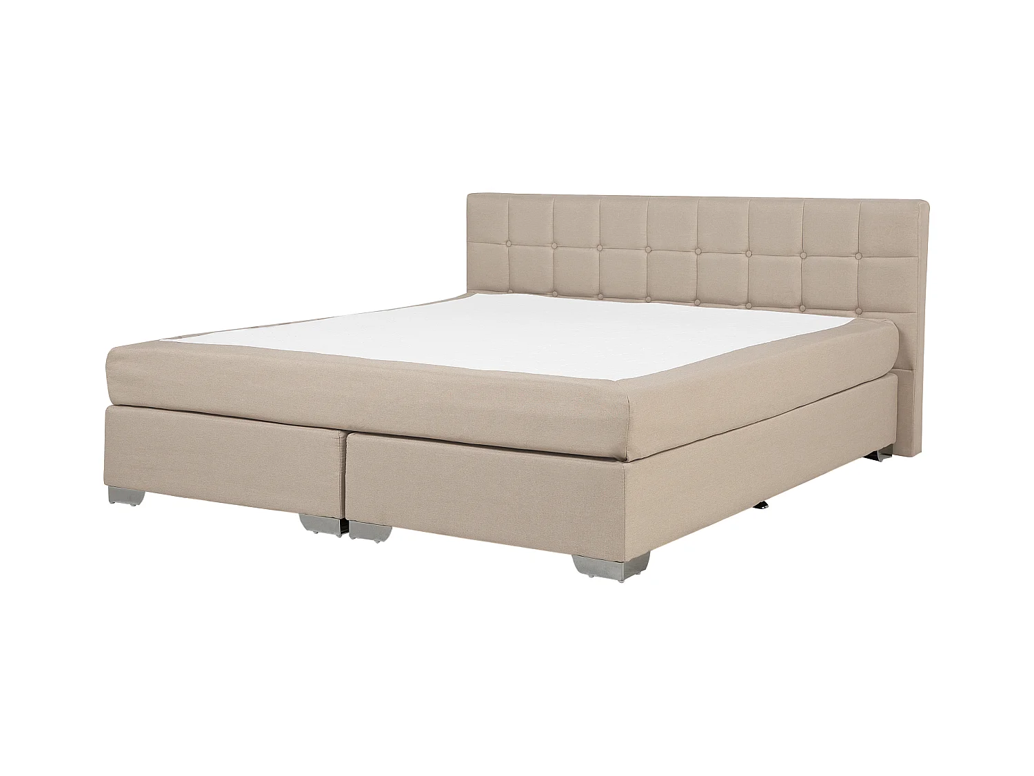 Lit Boxspring Tissu ADMIRAL 180 x 200 cm Beige sable