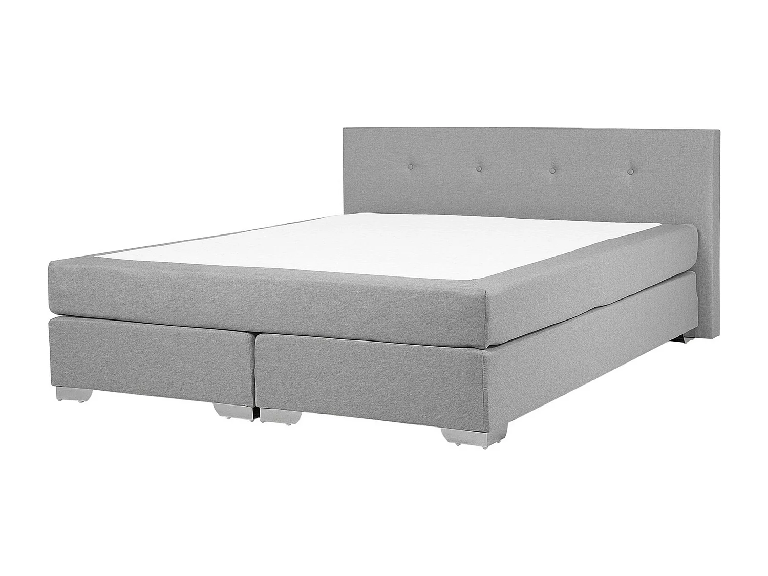 Boxspring Stof CONSUL 180 x 200 cm Lichtgrijs