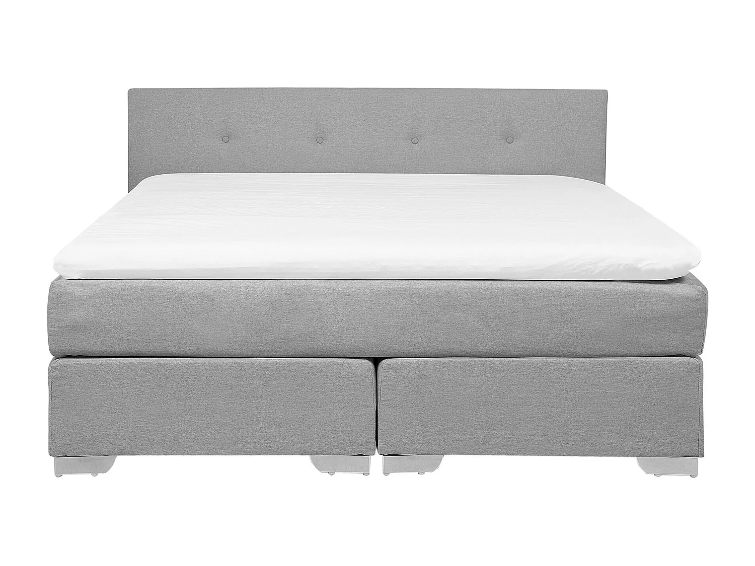 Boxspring Stof CONSUL 180 x 200 cm Lichtgrijs