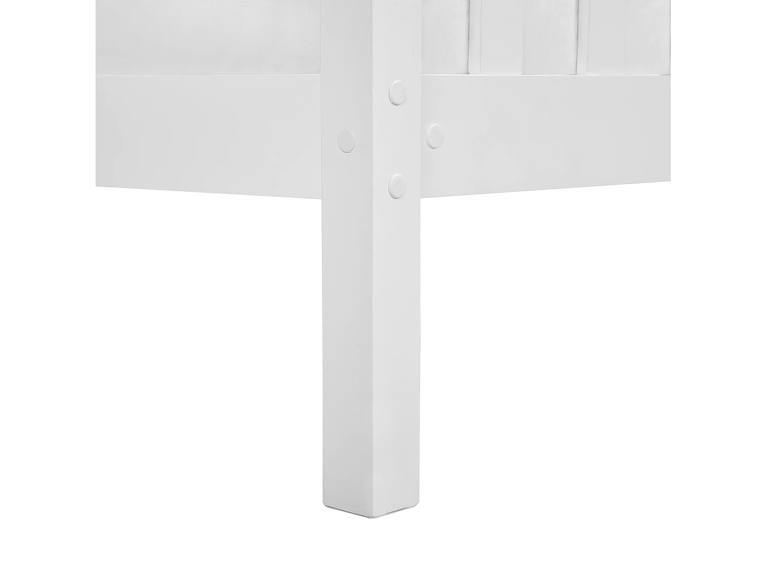 Lit avec sommier Bois de pin GIVERNY 90 x 200 cm Blanc