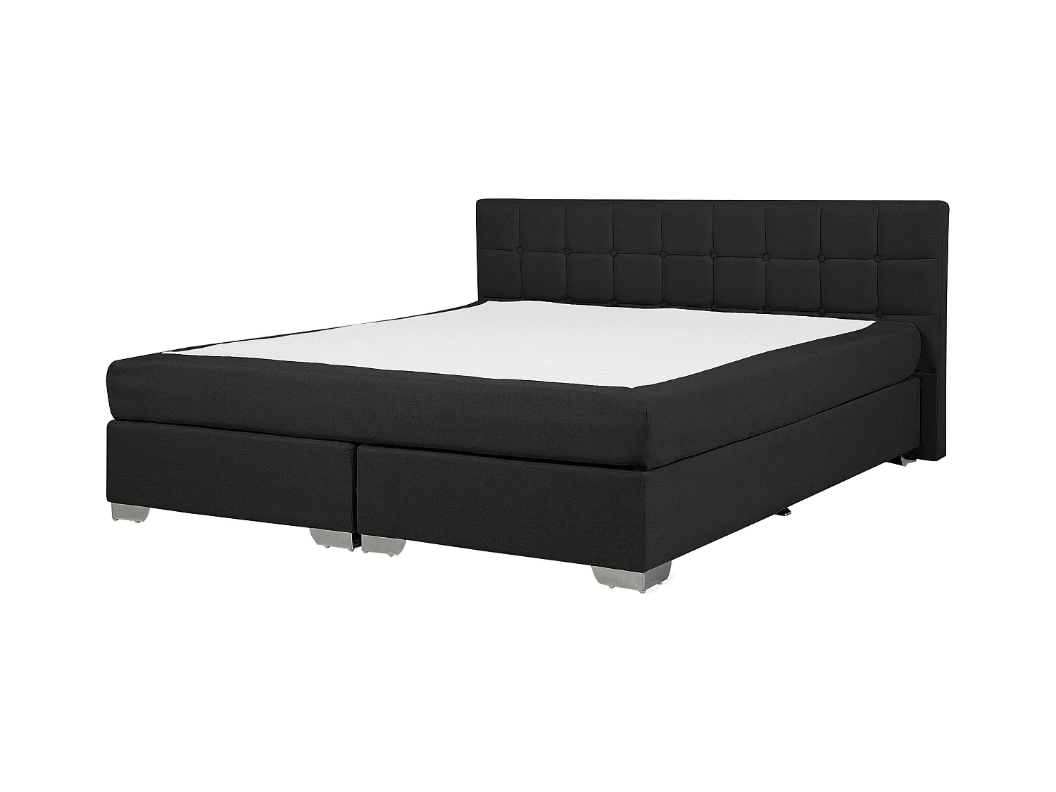 Lit Boxspring Tissu ADMIRAL 180 x 200 cm Noir