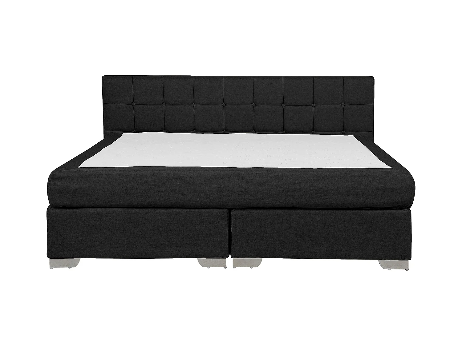 Lit Boxspring Tissu ADMIRAL 180 x 200 cm Noir