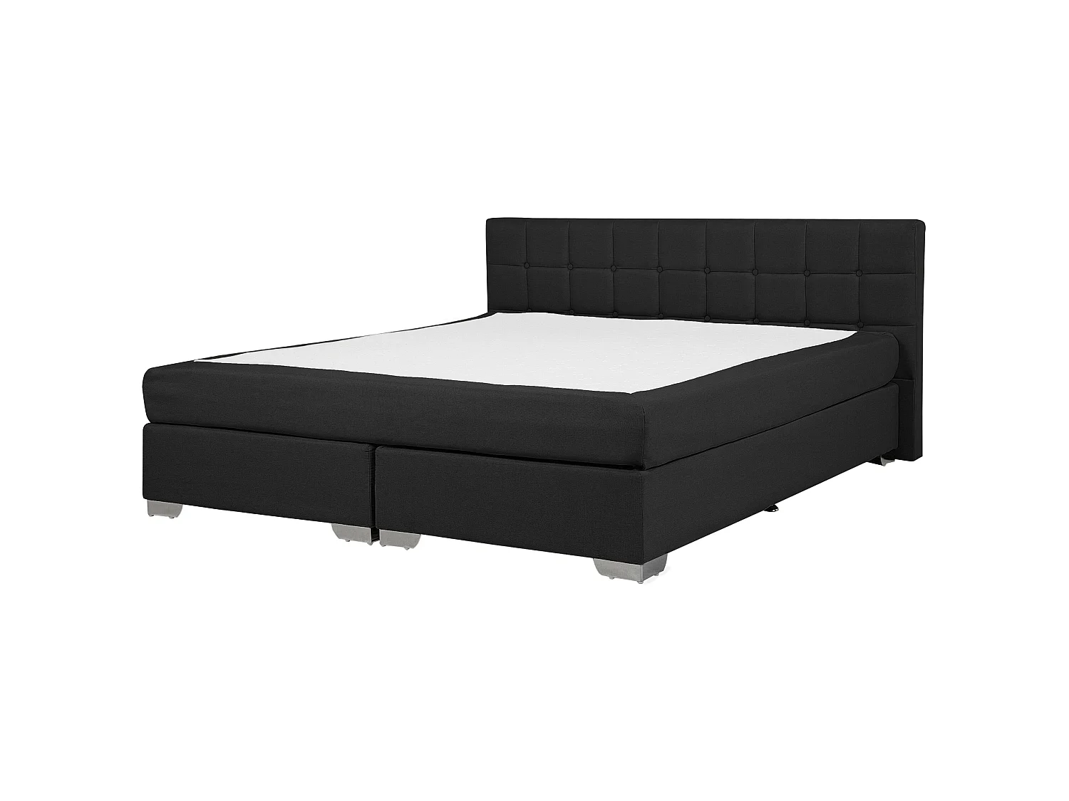 Lit Boxspring Tissu ADMIRAL 180 x 200 cm Noir