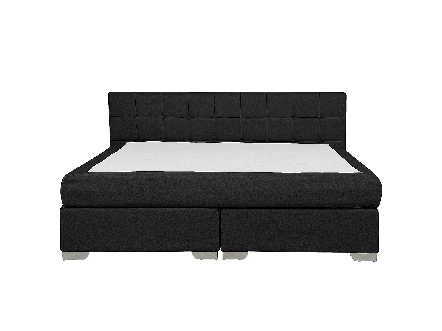 Lit Boxspring Tissu ADMIRAL 180 x 200 cm Noir
