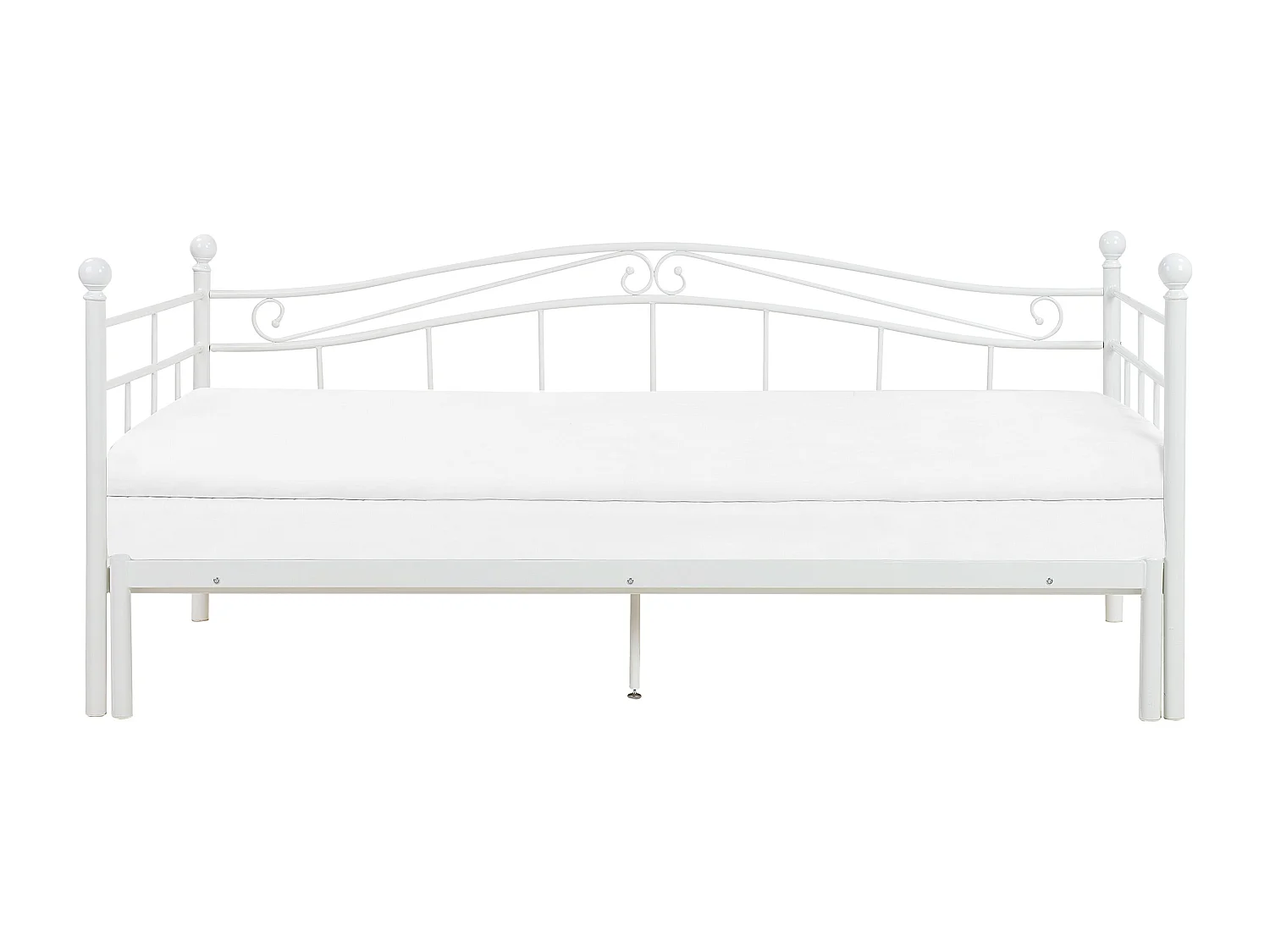 Onderschuifbed Metaal TULLE 80 x 200 cm Wit
