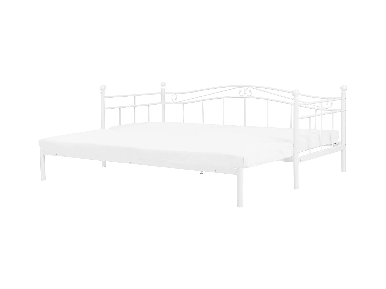 Lit gigogne Métal TULLE 80 x 200 cm Blanc