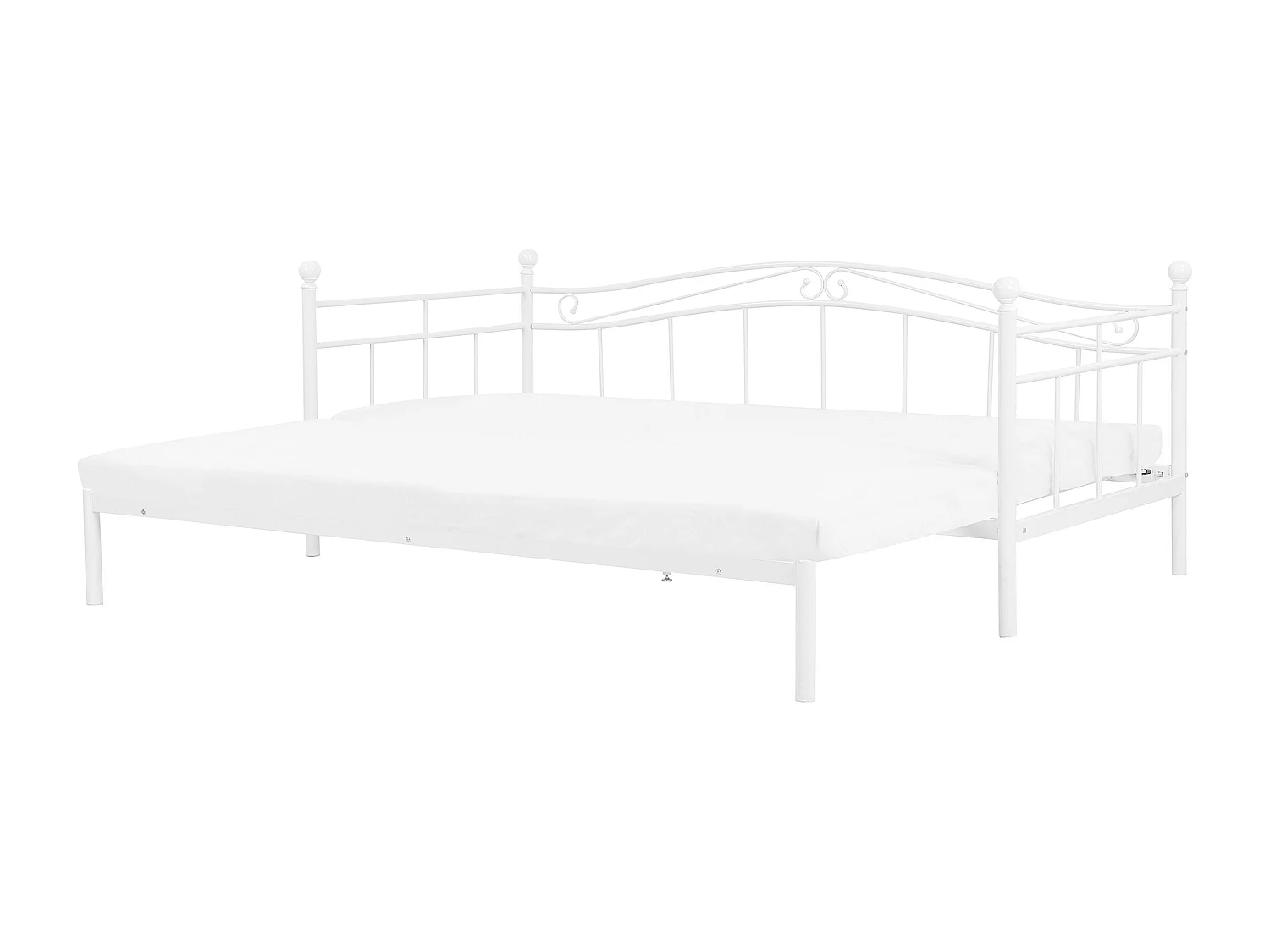 Onderschuifbed Metaal TULLE 80 x 200 cm Wit