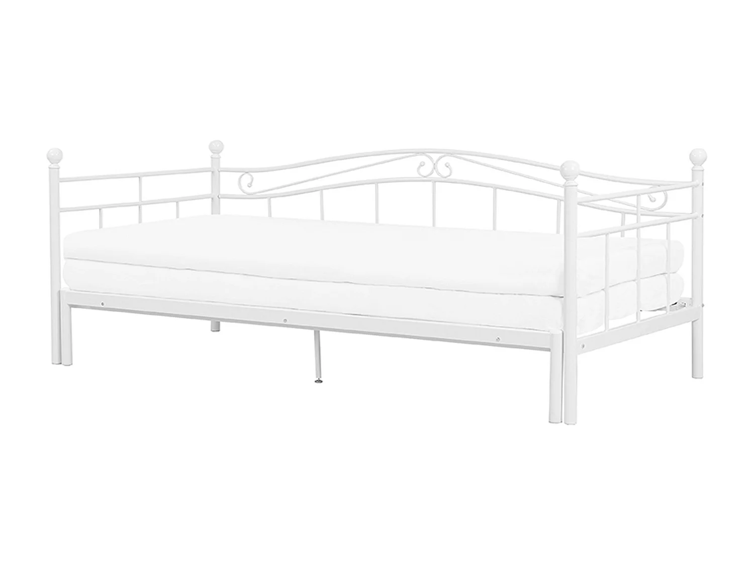 Onderschuifbed Metaal TULLE 80 x 200 cm Wit