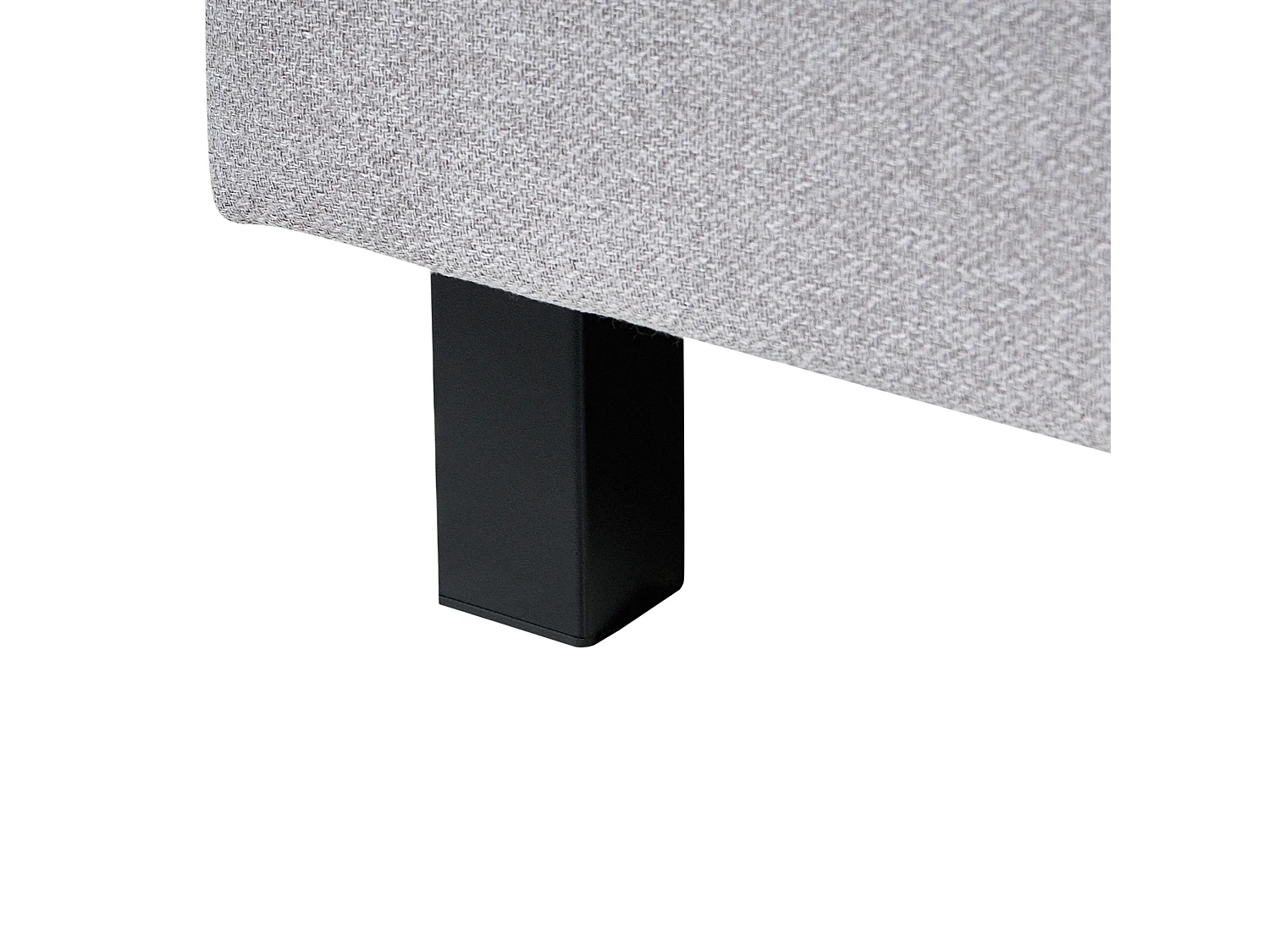 Lit avec sommier Tissu SENNEZ 90 x 200 cm Gris clair