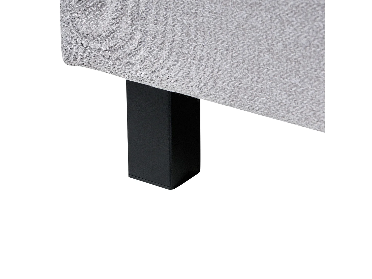 Lit avec sommier Tissu SENNEZ 90 x 200 cm Gris clair