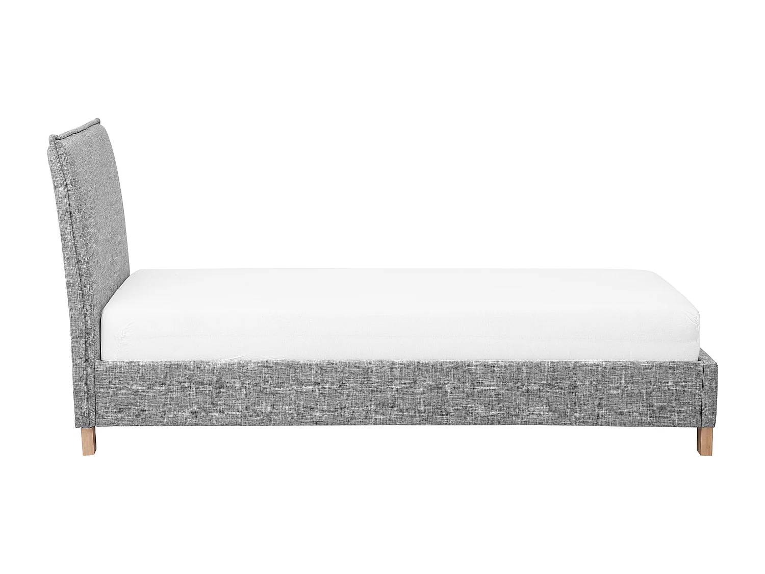 Polsterbett Leinenoptik grau Lattenrost 90 x 200 cm SENNEZ
