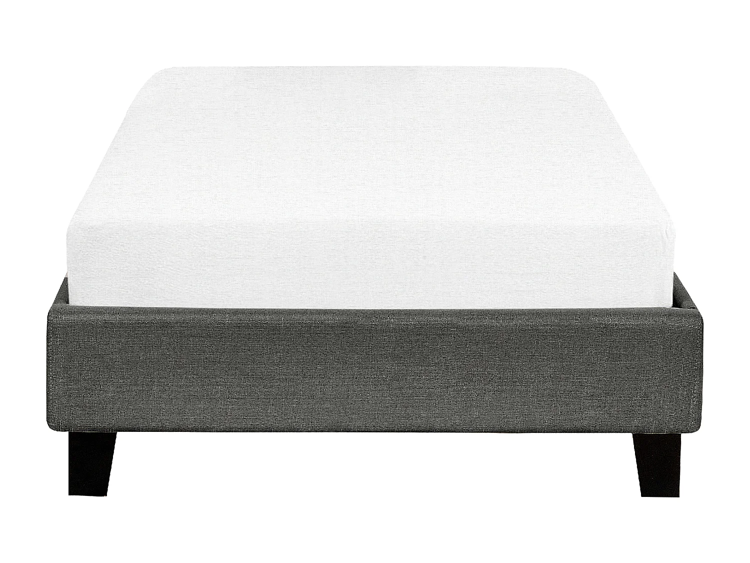 Letto Tessuto ROANNE 90 x 200 cm Grigio