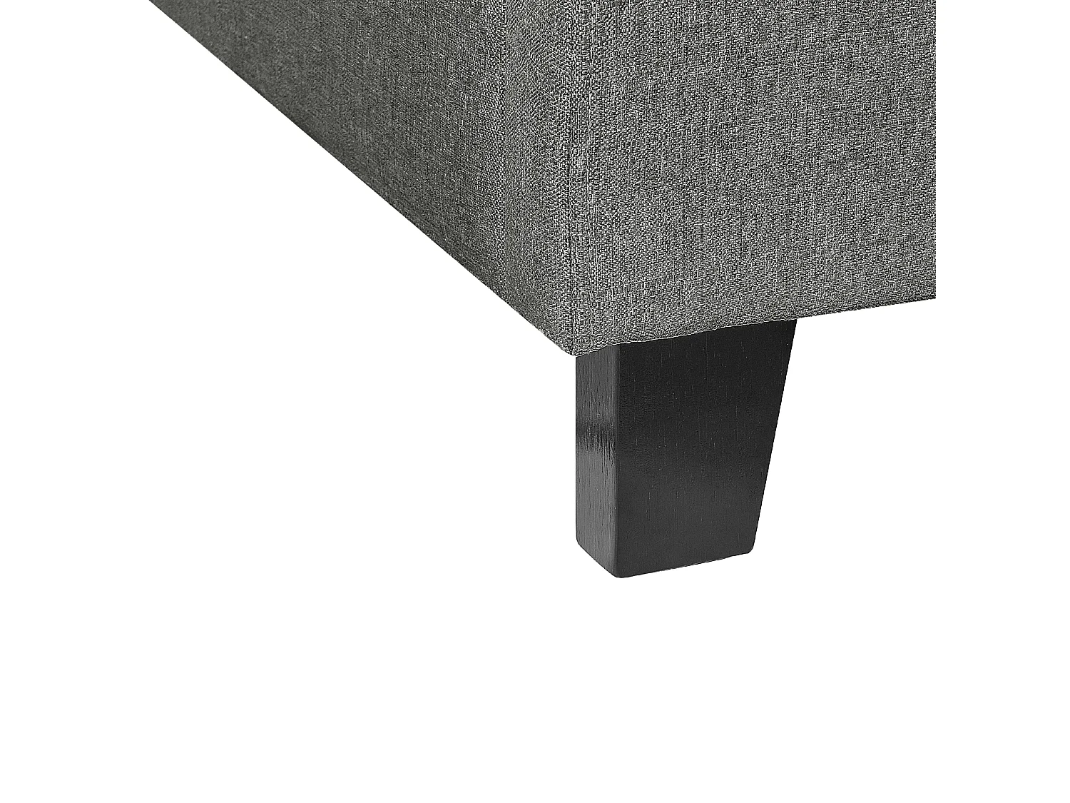 Bett ohne Kopfteil Stoff ROANNE 90 x 200 cm Grau