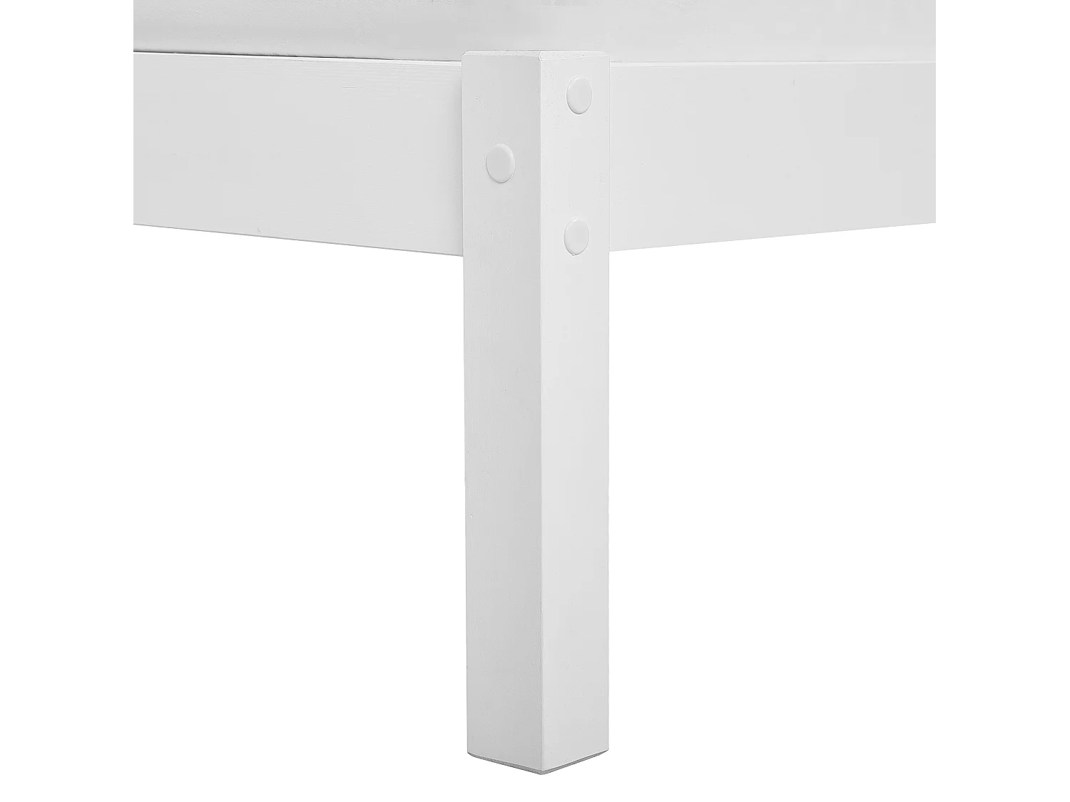 Lit avec sommier Bois de pin VANNES 90 x 200 cm Blanc