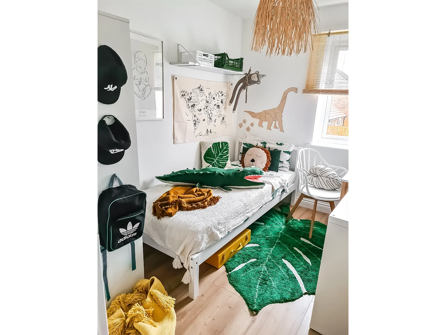 Lit simple en bois blanc 90 x 200 cm VANNES