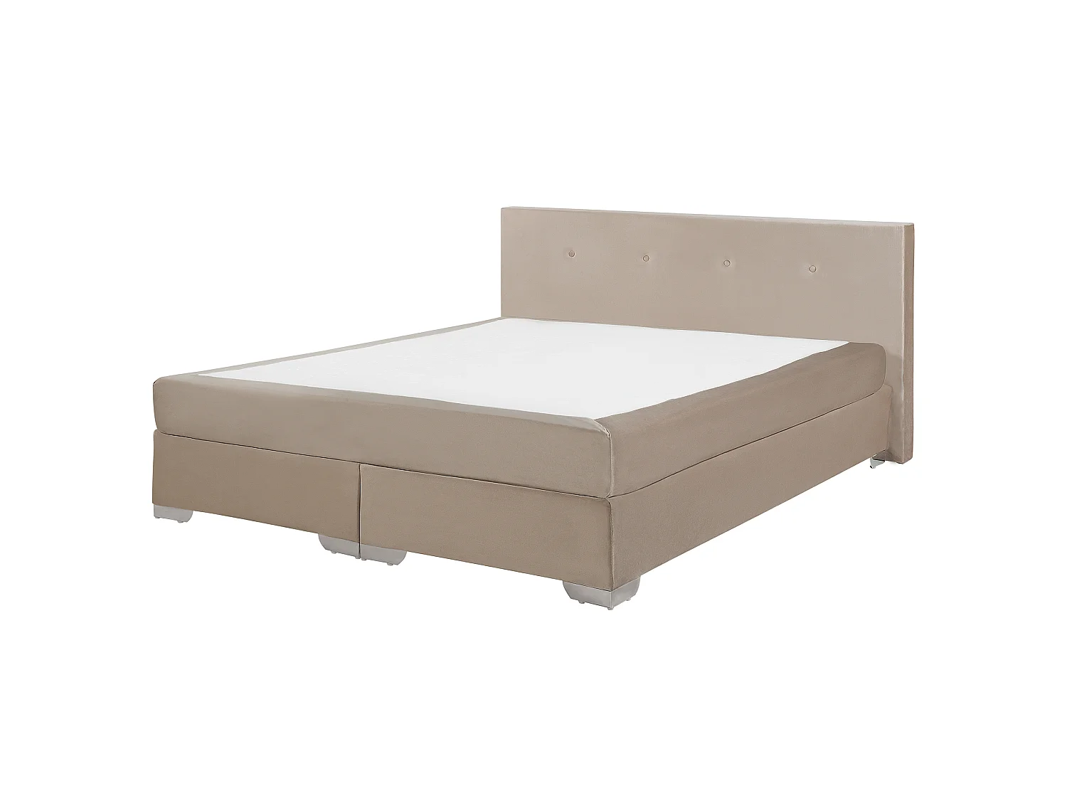 Boxspring Fluweel CONSUL 180 x 200 cm Lichtbeige