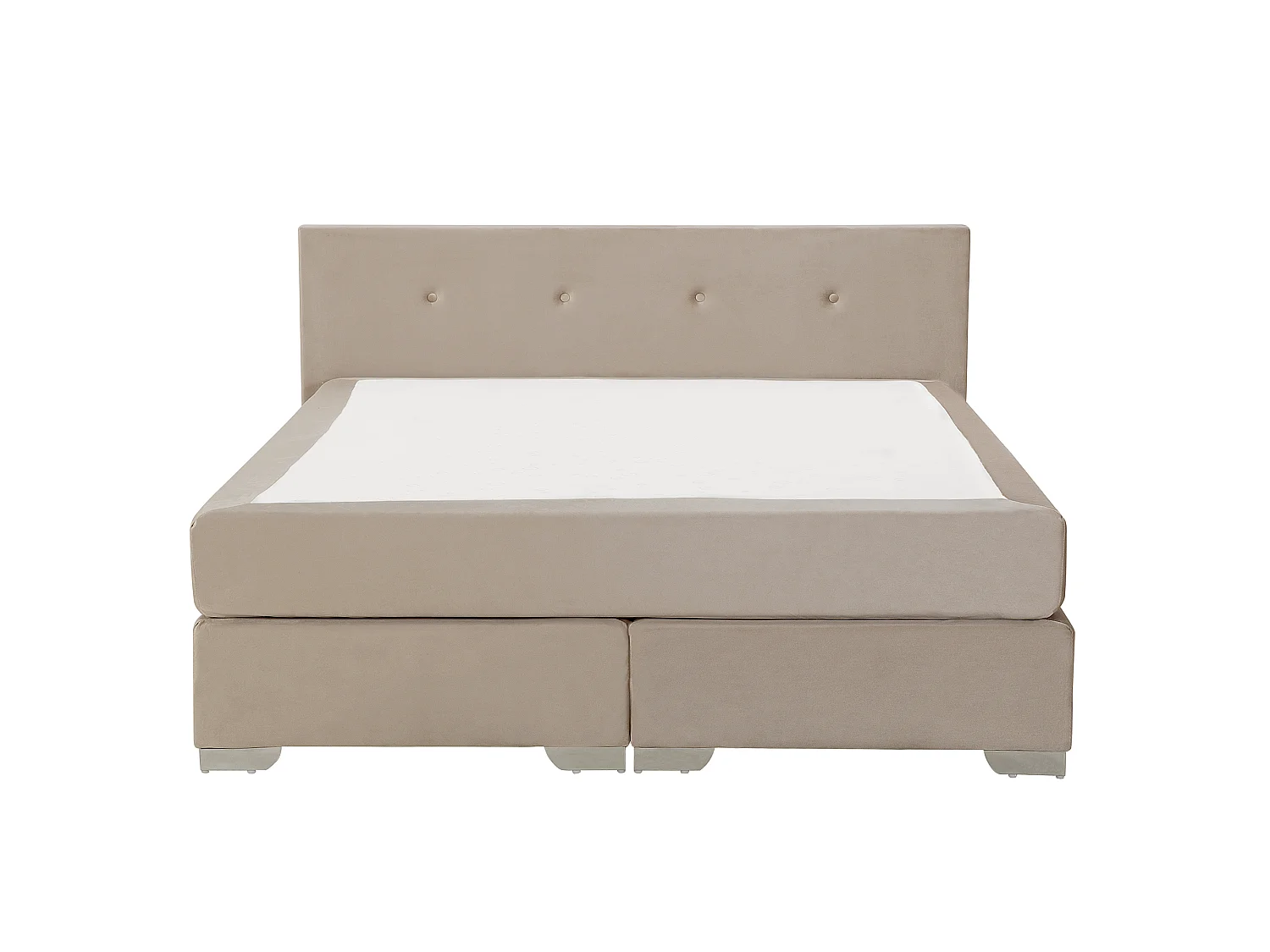 Boxspring Fluweel CONSUL 180 x 200 cm Lichtbeige