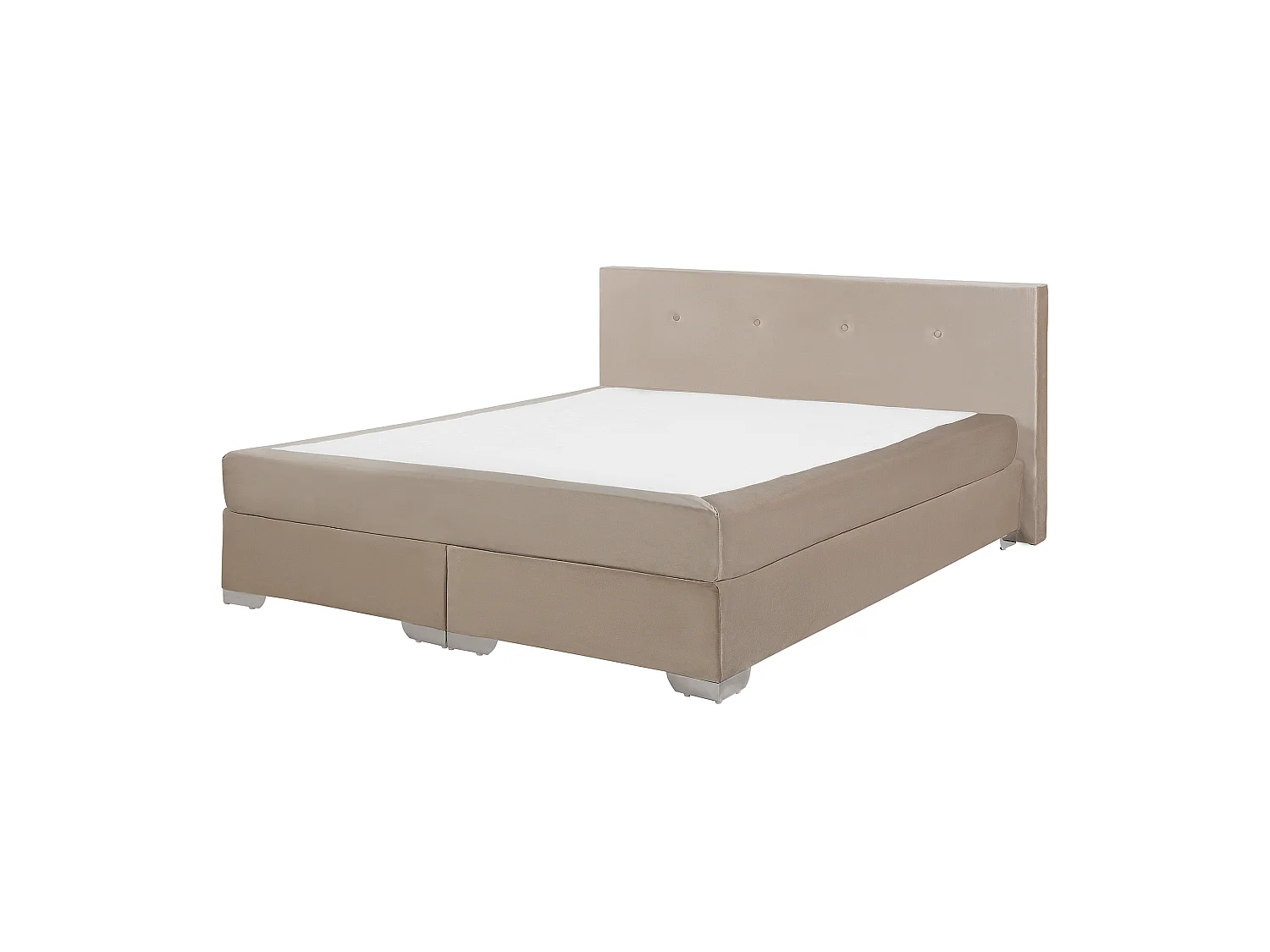 Boxspringbett Samtstoff CONSUL 180 x 200 cm Hellbeige