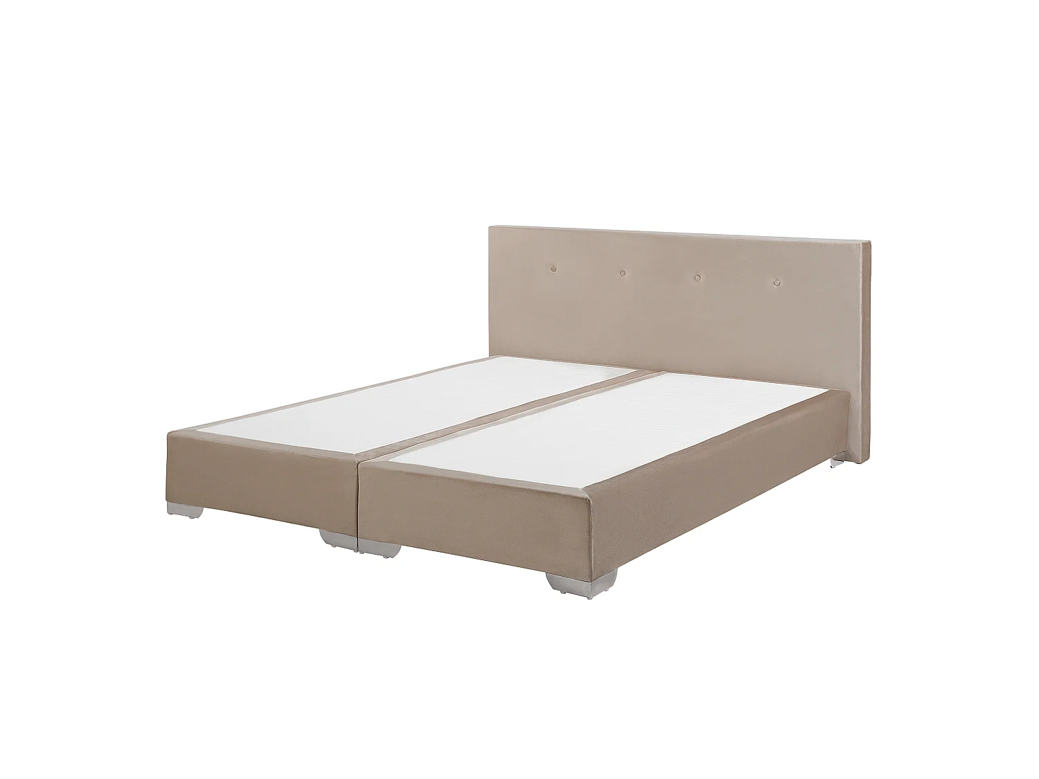 Lit Boxspring Velours CONSUL 180 x 200 cm Beige clair