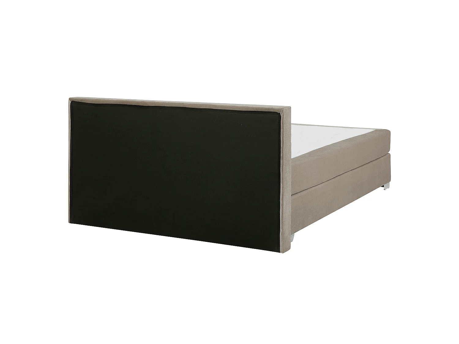Lit Boxspring Velours CONSUL 180 x 200 cm Beige clair