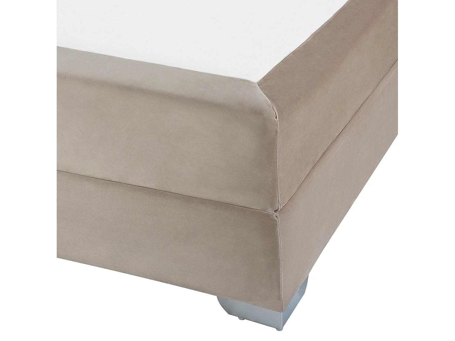 Lit Boxspring Velours CONSUL 180 x 200 cm Beige clair