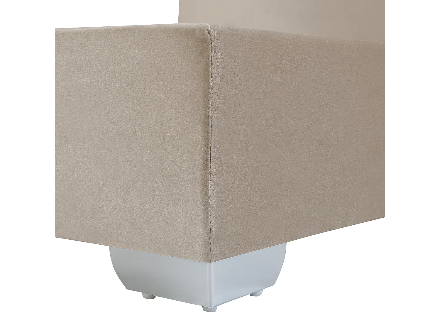 Lit Boxspring Velours CONSUL 180 x 200 cm Beige clair