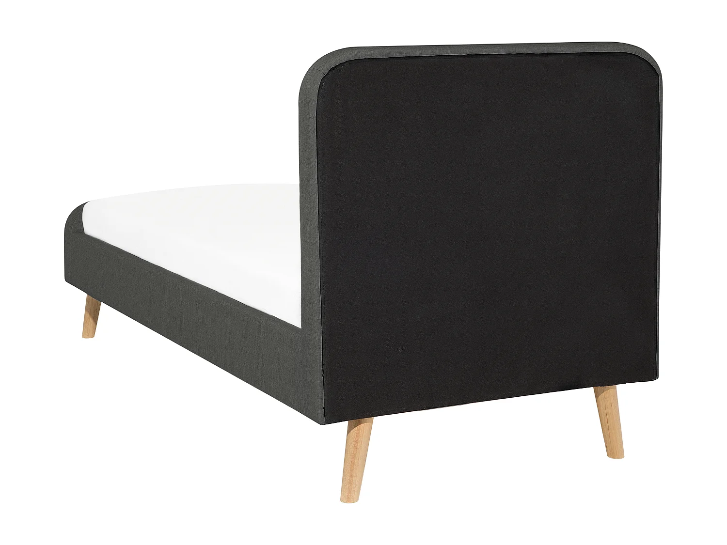 Polsterbett dunkelgrau Lattenrost 90 x 200 cm RENNES