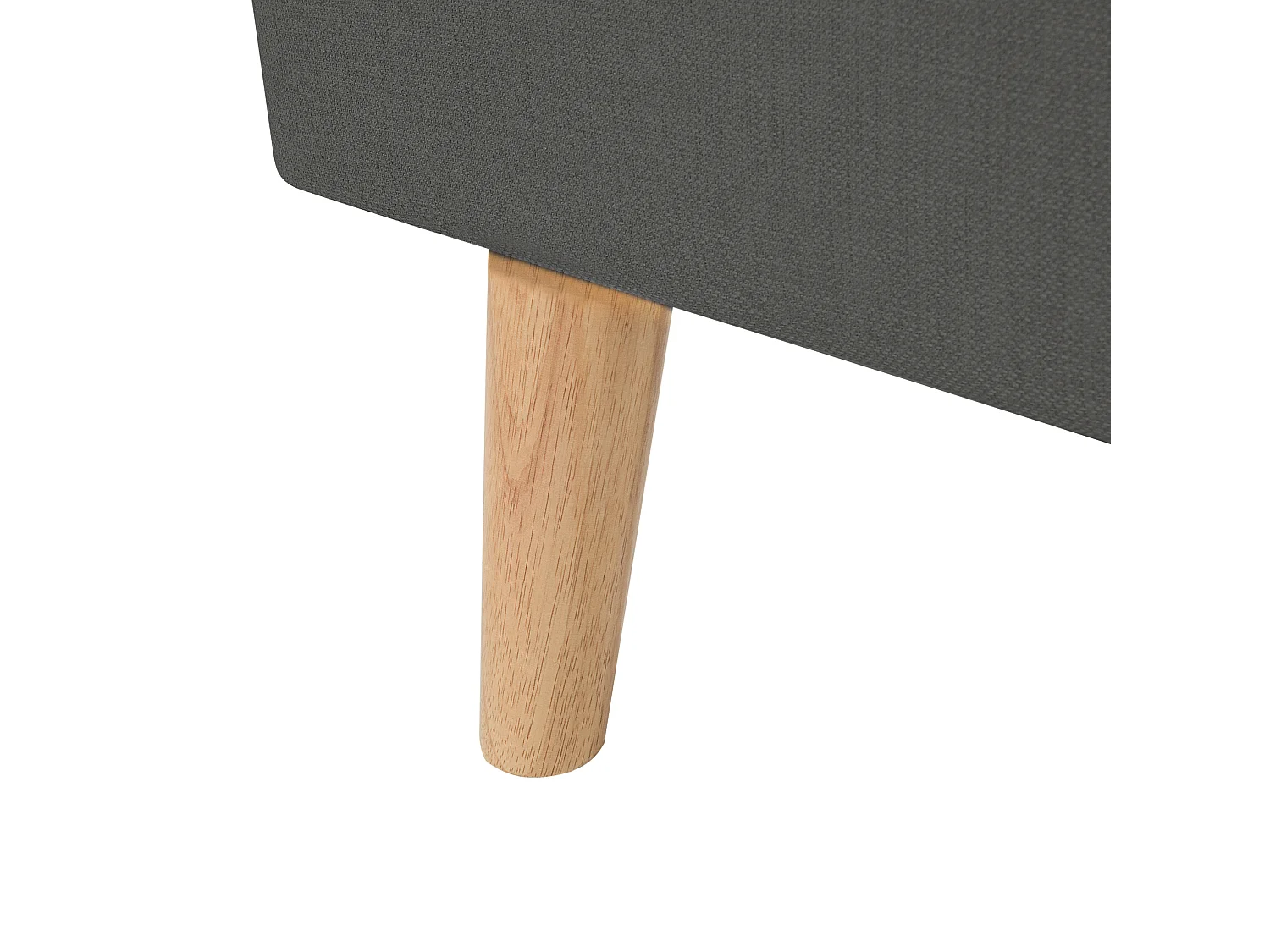 Polsterbett dunkelgrau Lattenrost 90 x 200 cm RENNES