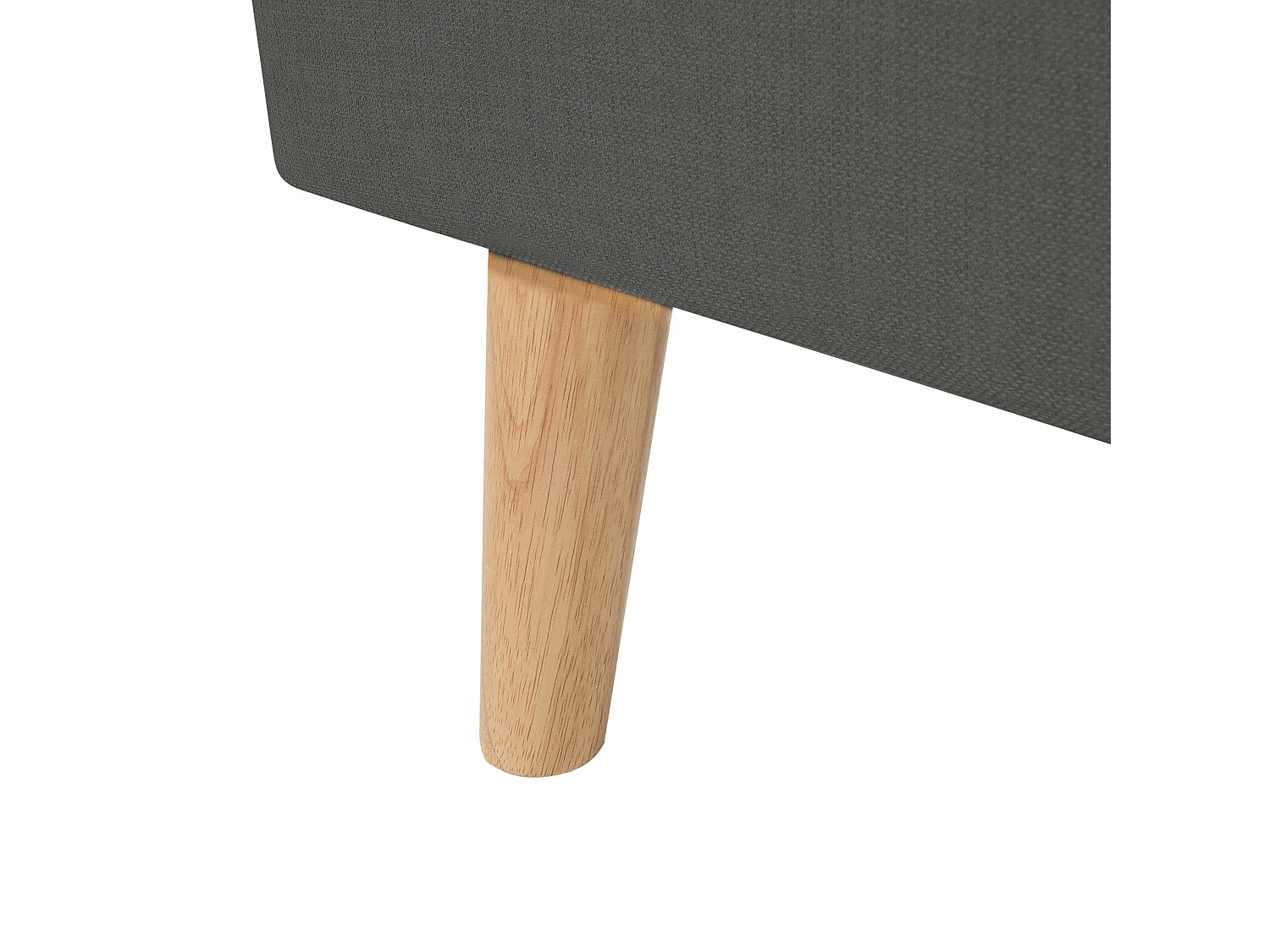 Letto con rete a doghe tessuto grigio 90 x 200 cm RENNES