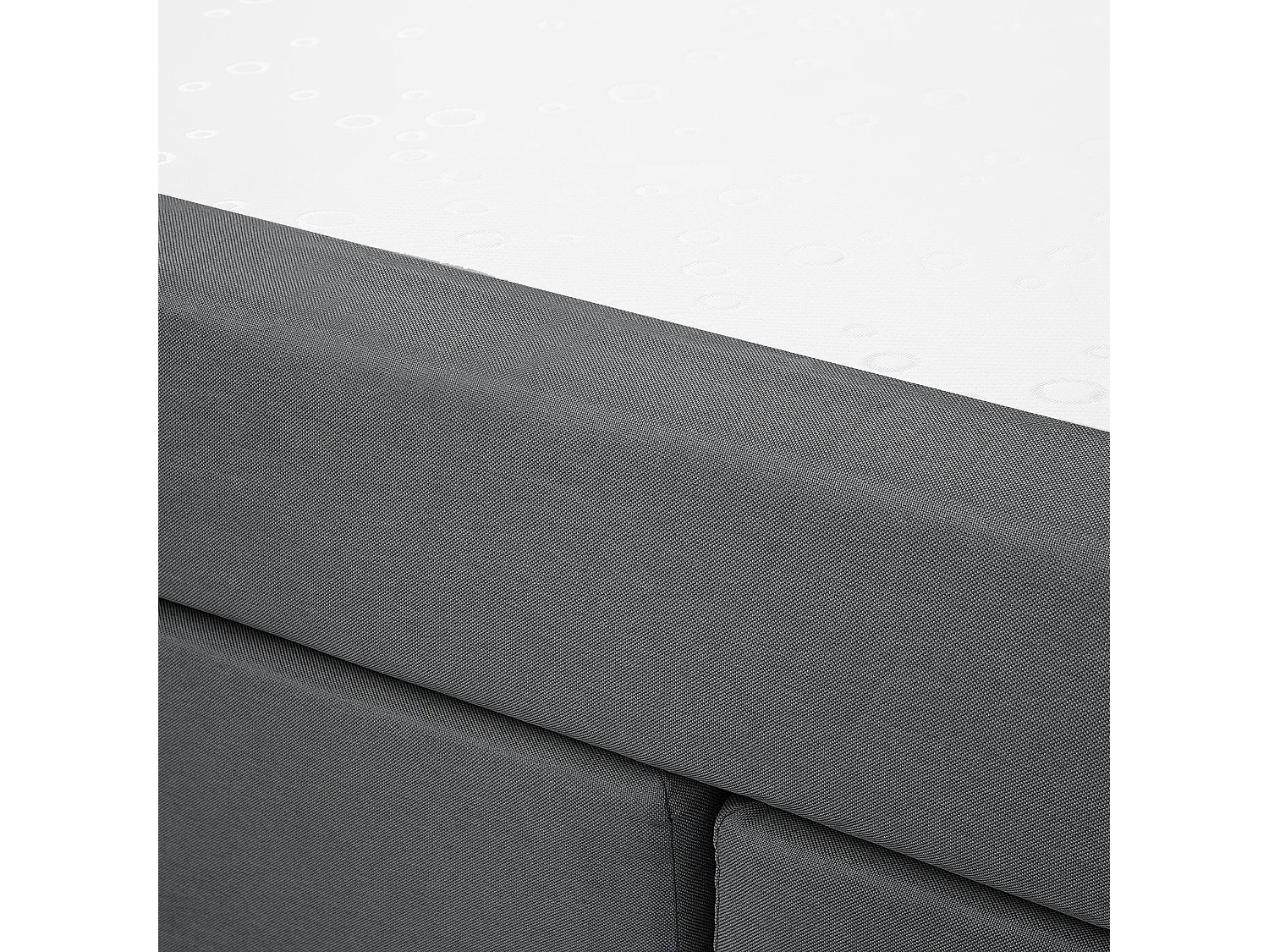 Lit Boxspring Tissu ADMIRAL 180 x 200 cm Gris foncé