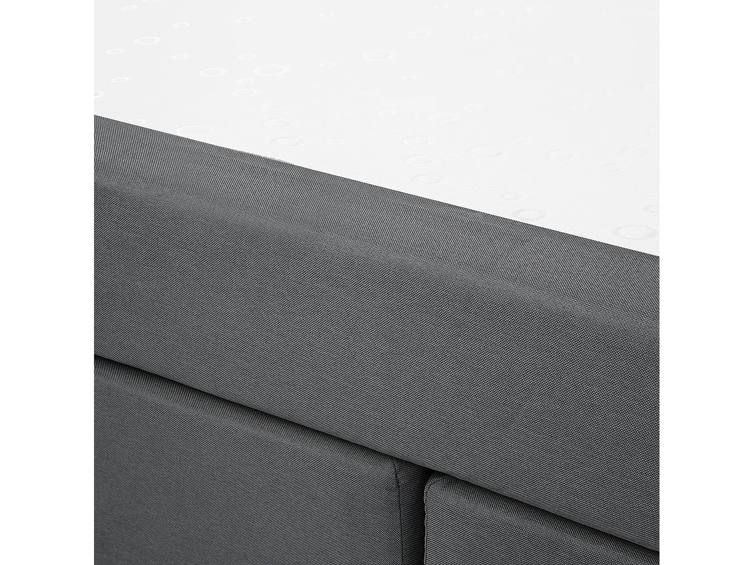 Letto Continentale Tessuto ADMIRAL 180 x 200 cm Grigio scuro