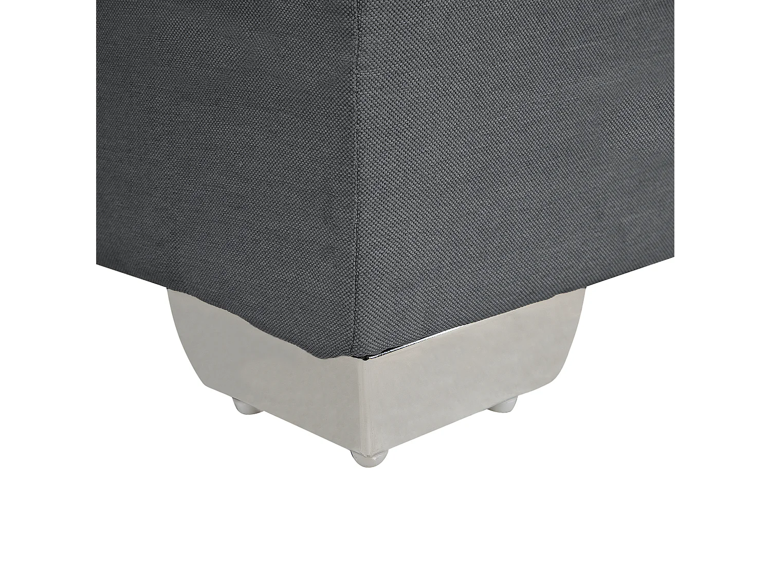 Letto Continentale Tessuto ADMIRAL 180 x 200 cm Grigio scuro