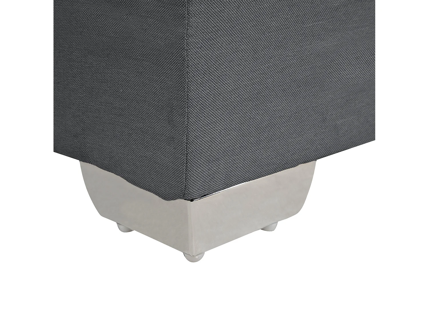 Letto Continentale Tessuto ADMIRAL 160 x 200 cm Grigio scuro