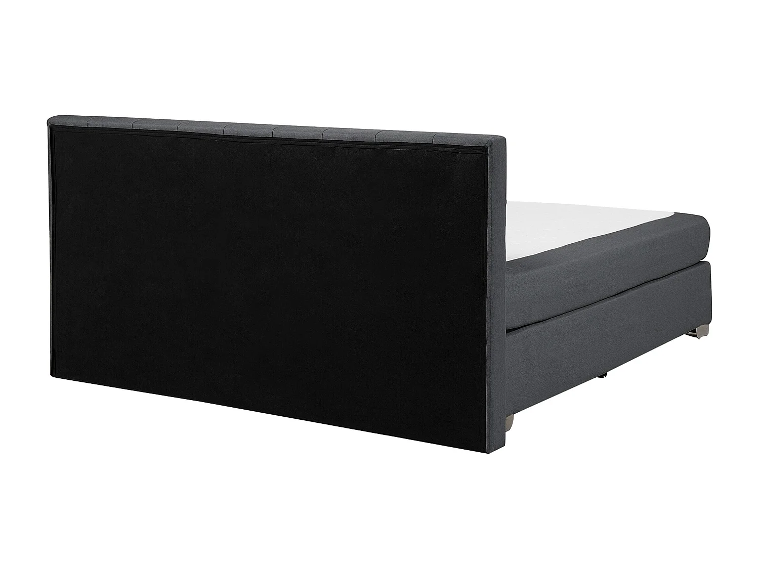 Lit Boxspring Tissu ADMIRAL 160 x 200 cm Gris foncé