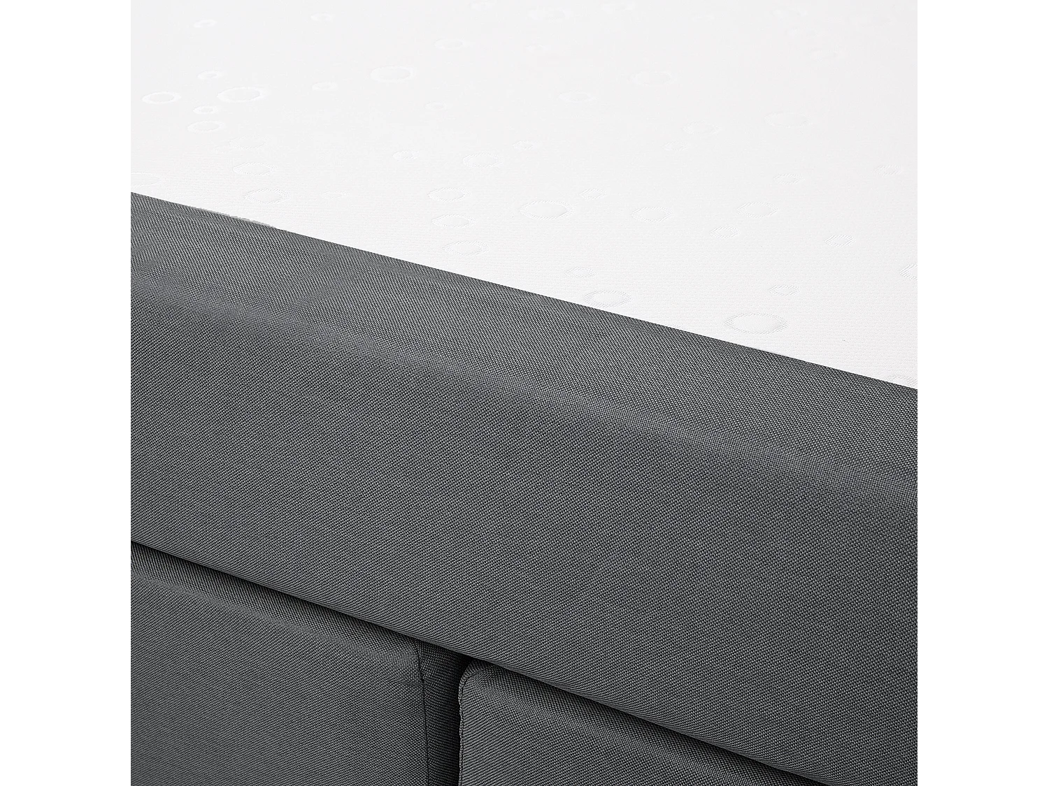 Lit Boxspring Tissu ADMIRAL 160 x 200 cm Gris foncé