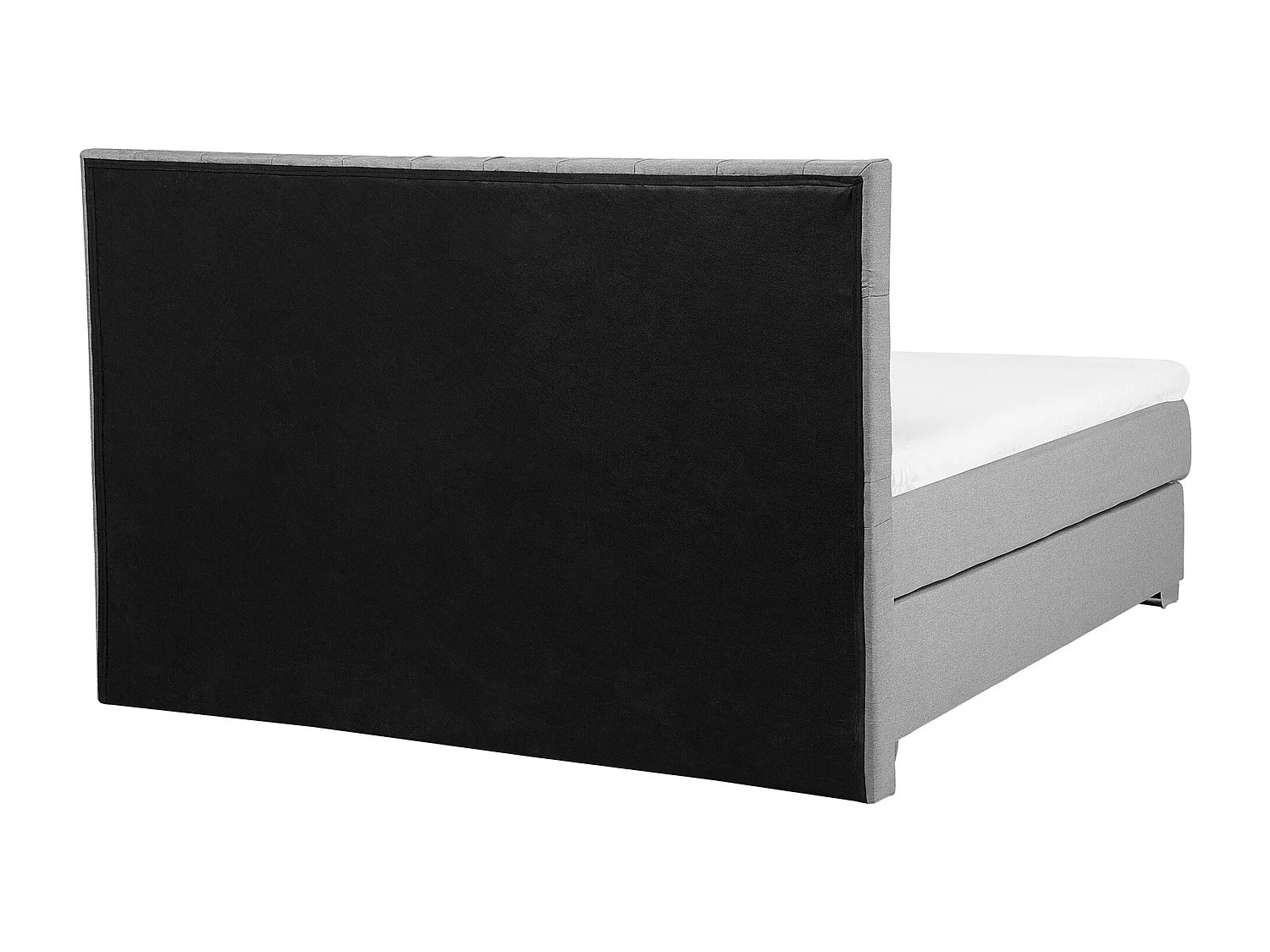 Lit Boxspring Tissu DUCHESS 160 x 200 cm Gris clair