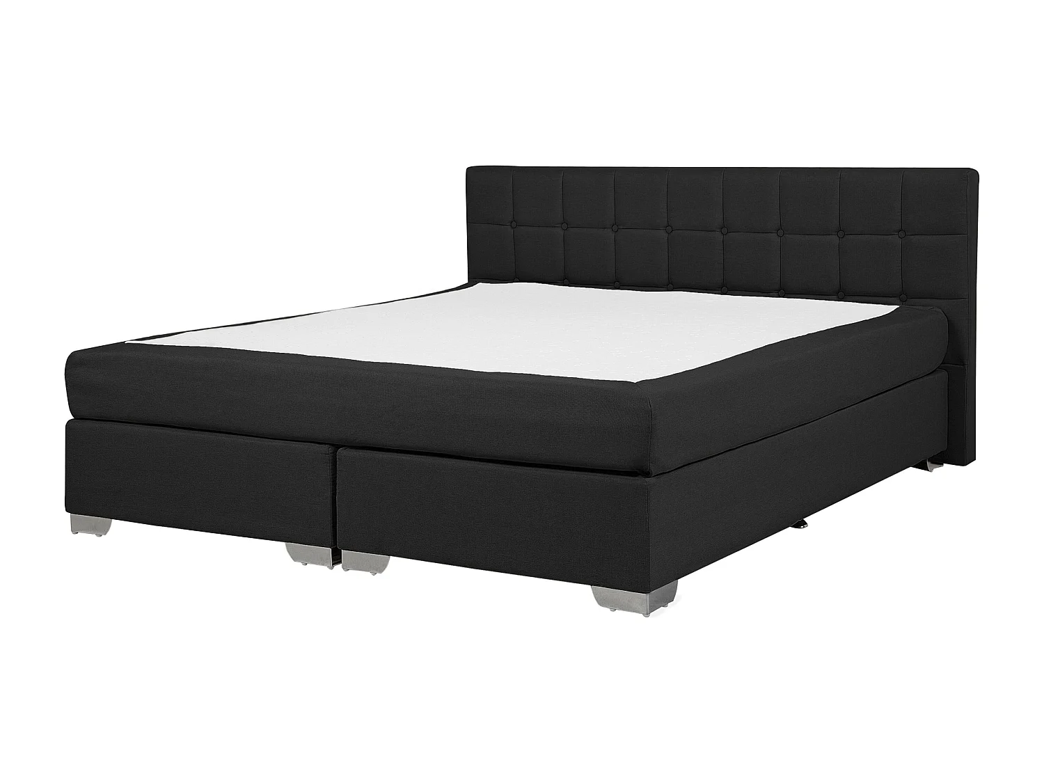 Boxspringbett Polsterbett in Schwarz Doppelbett 140x200 cm modernes Designerbett