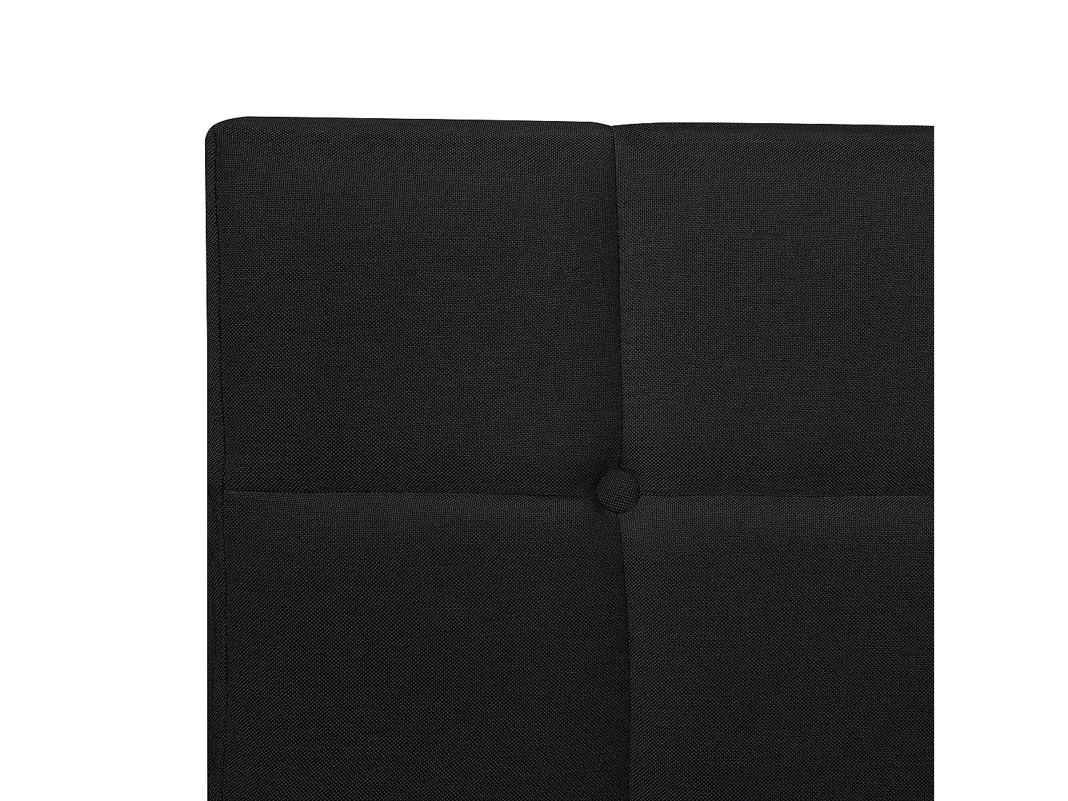Letto Continentale Tessuto ADMIRAL 140 x 200 cm Nero