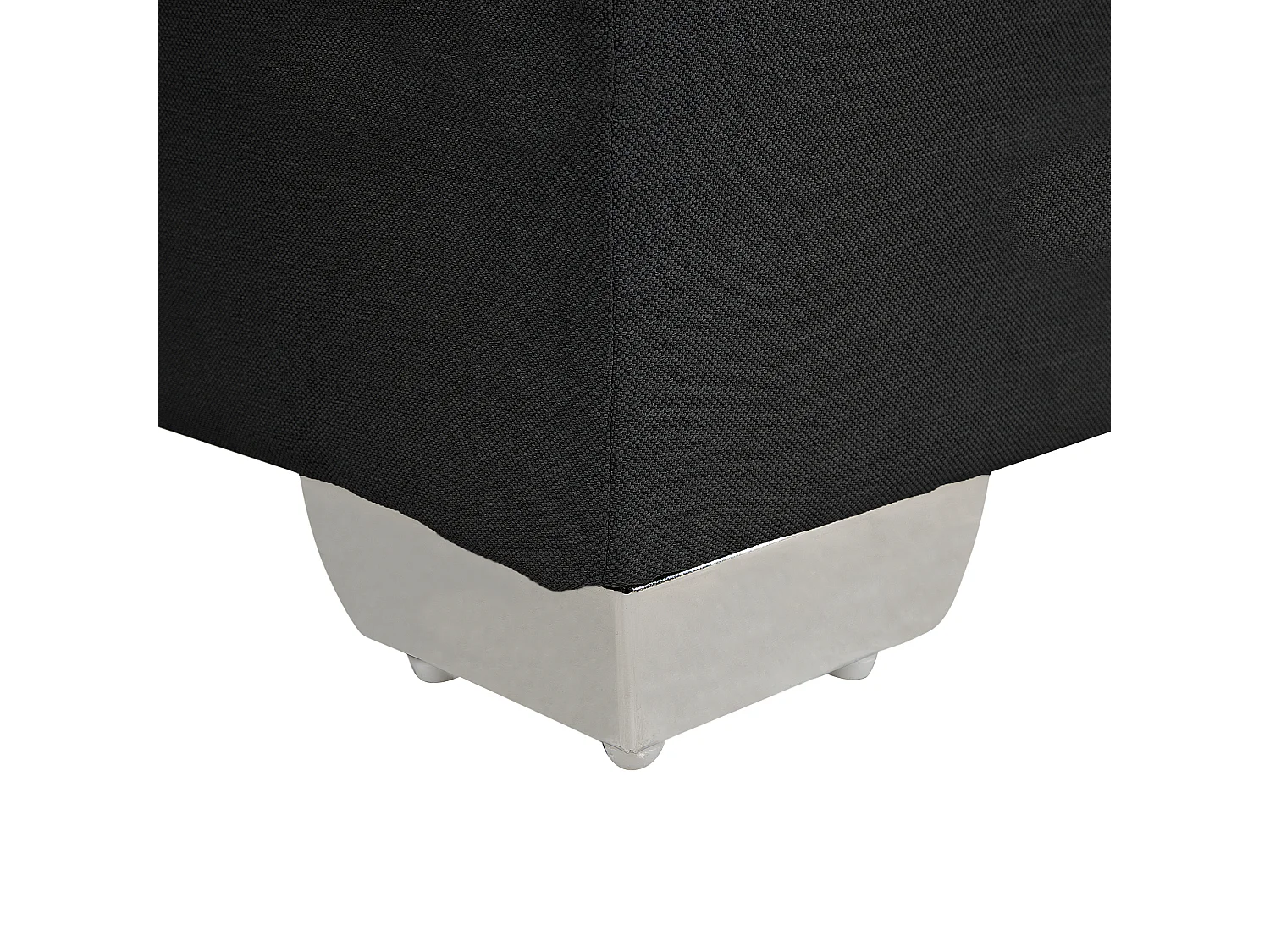 Letto Continentale Tessuto ADMIRAL 140 x 200 cm Nero