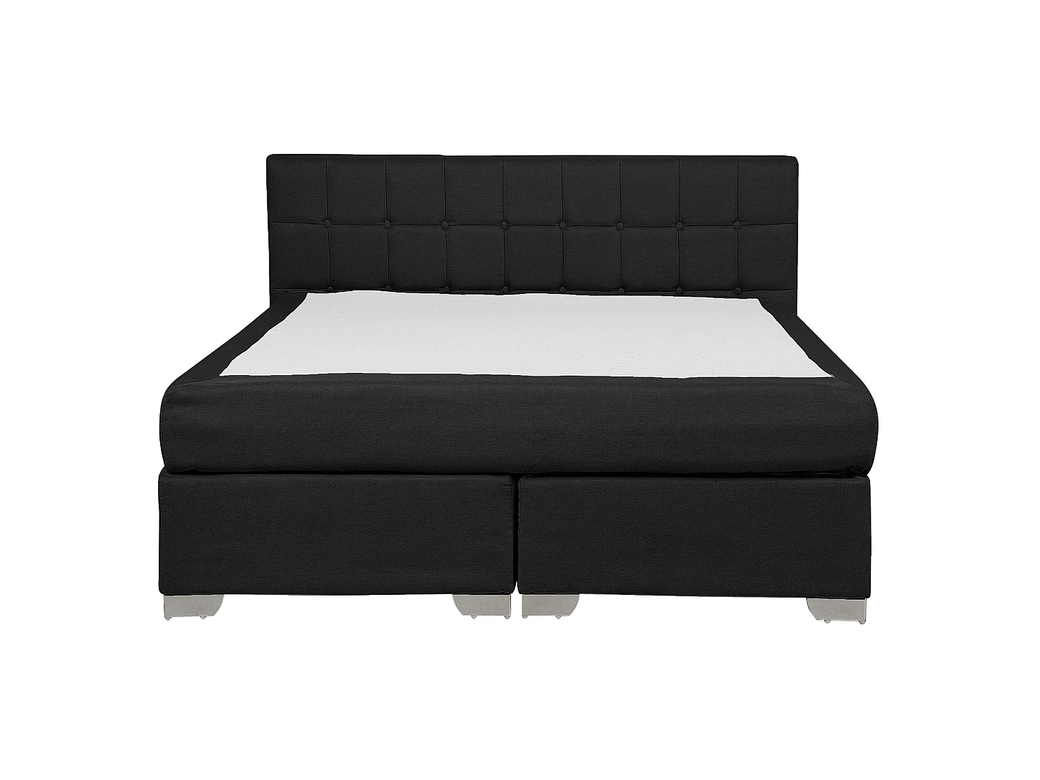 Boxspring Stof ADMIRAL 140 x 200 cm Zwart