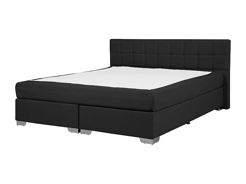 Boxspringbett Polsterbett in Schwarz Doppelbett 140x200 cm modernes Designerbett