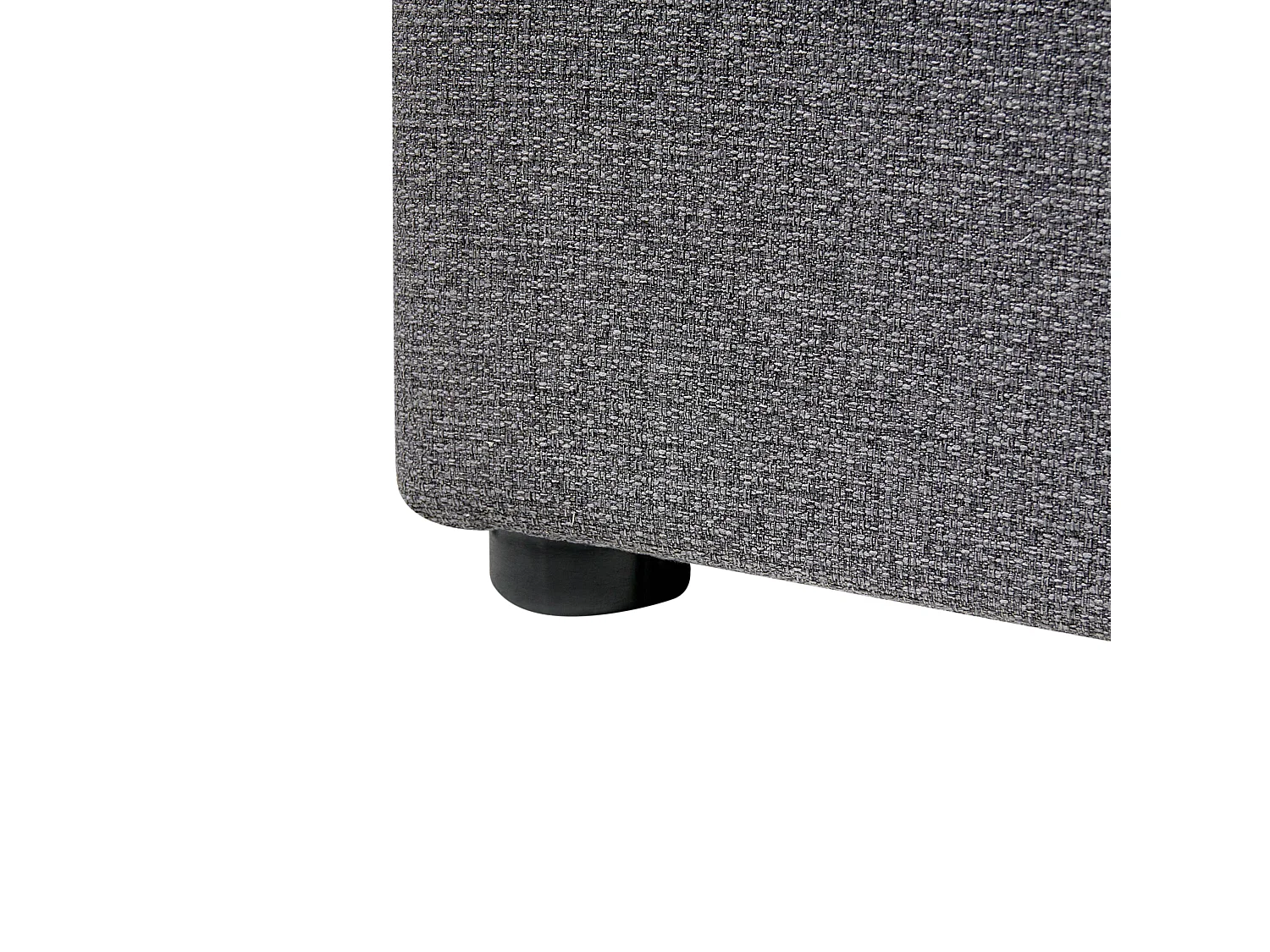 Lit ottoman sans tête de lit Tissu DINAN 90 x 200 cm Gris foncé