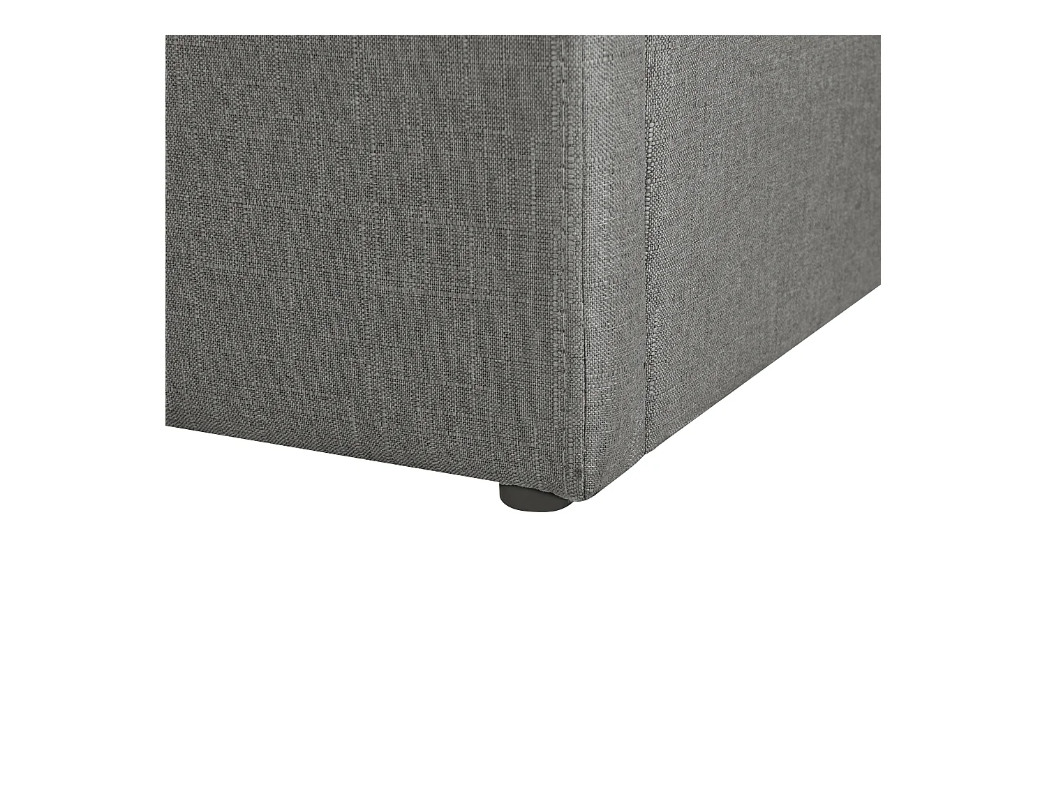 Lit ottoman sans tête de lit Tissu DINAN 90 x 200 cm Gris foncé