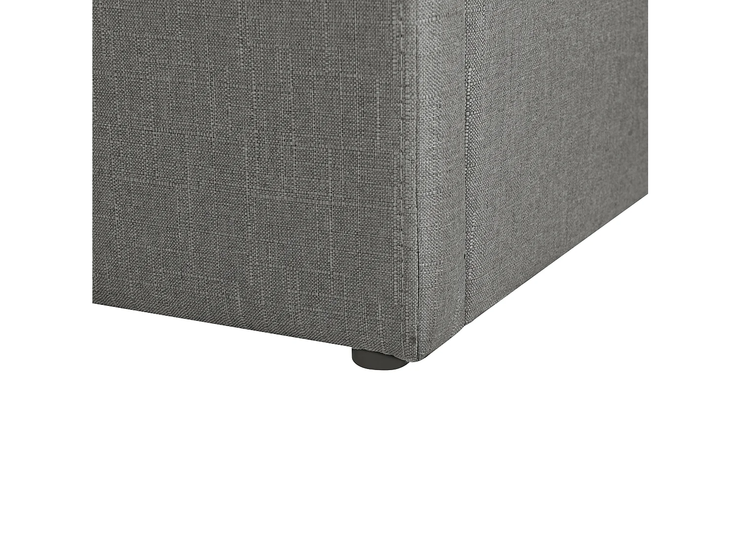 Lit ottoman sans tête de lit Tissu DINAN 90 x 200 cm Gris foncé