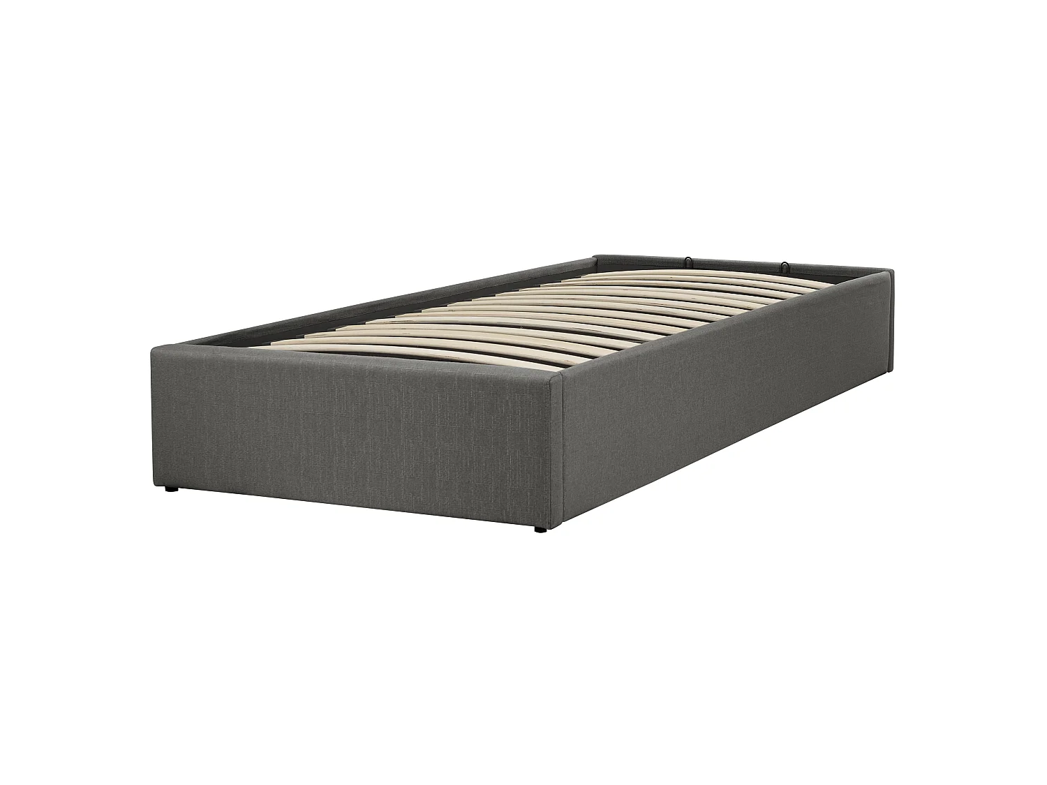 Lit ottoman Tissu DINAN 90 x 200 cm Gris foncé